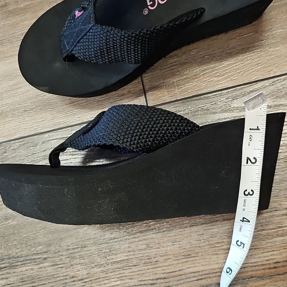 Rocket Dog, Black, Sandals, Wedges, Y2k, Vintage, Retro, Classic, 2000s, Summer - Picture 7 of 9